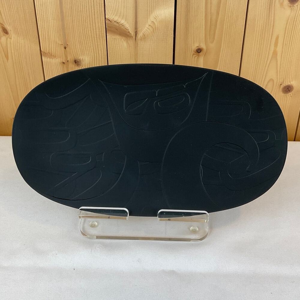 Boma Sea to Sky Small "Land" Platter by Corrine Hunt, Black